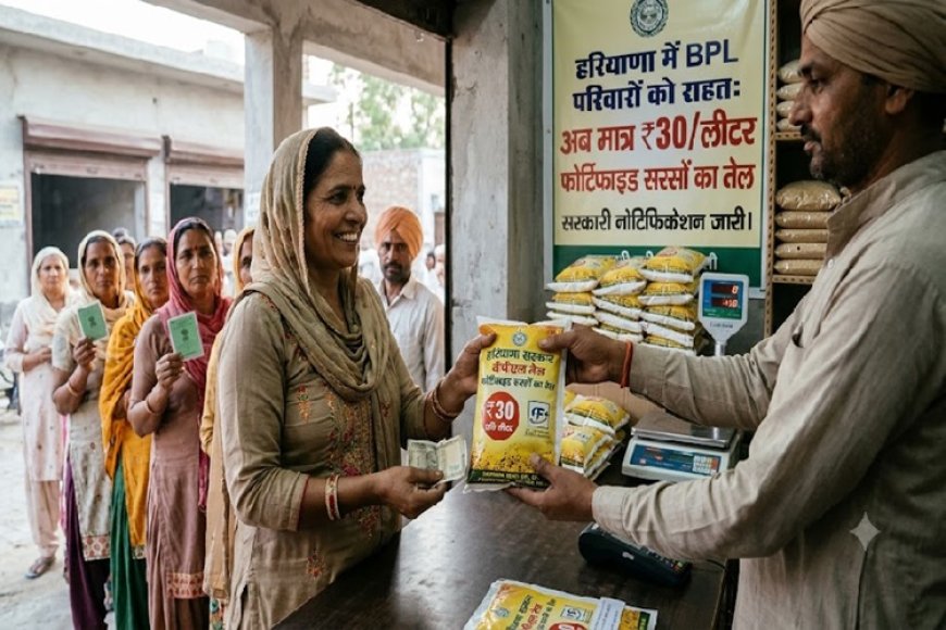हरियाणा में BPL परिवारों को ₹30/लीटर मिलेगा फोर्टिफाइड सरसों का तेल; सरकार ने जारी किया नोटिफिकेशन